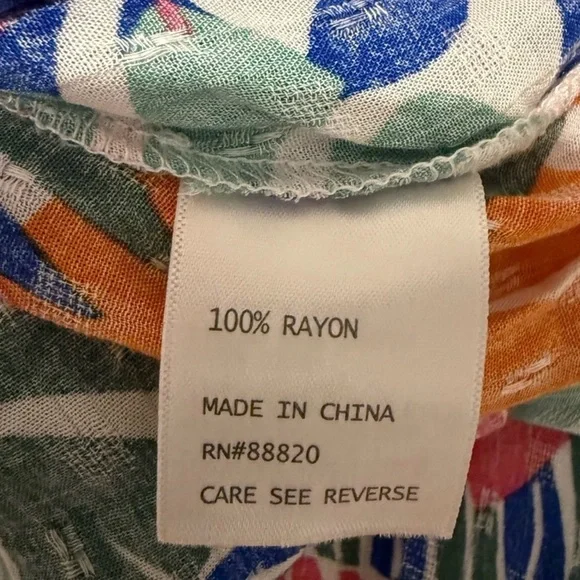 Nicole Miller Women’s Large Boho Maxi Tropical Skirt with Slit Leg Rayon - Picture 9 of 13